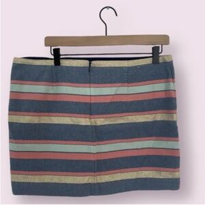 Striped Girly Pencil Straight Work Business Casual Chic Hipster Glam Mini Skirt